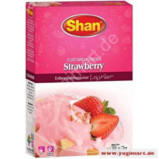 Bild von SHAN Custard Powder Strawberry 200g